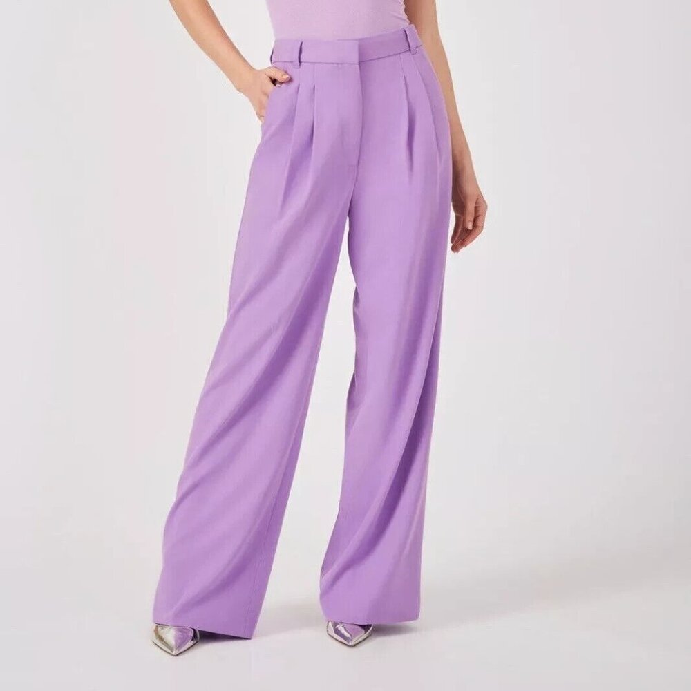 NEW: Grey/ven Maccaden PLEATED TROUSER / Pant, WM , Radiant Orchid color 12